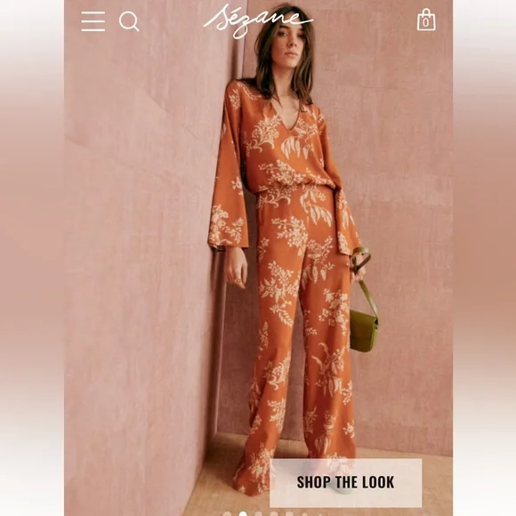 NWT Sezane Pernelle Jumpsuit in bicolour ecru - Picture 2 of 4